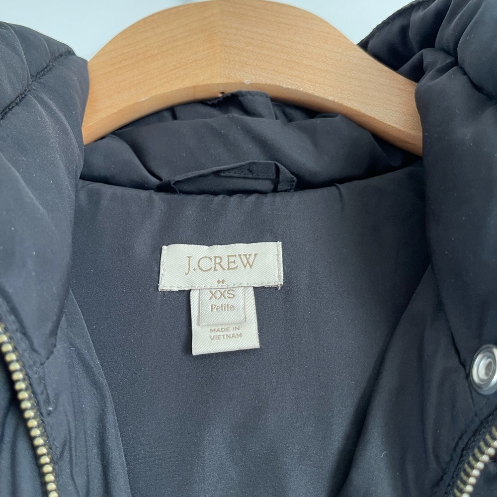 J.Crew black long puffer down jacket XXS - Picture 6 of 6